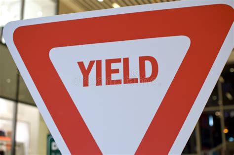 A Red And White Yield Traffic Sign Stock Photo Image Of Sign