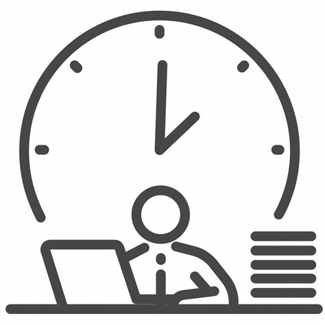 Business Management Time Working Office Hour Icon Download On