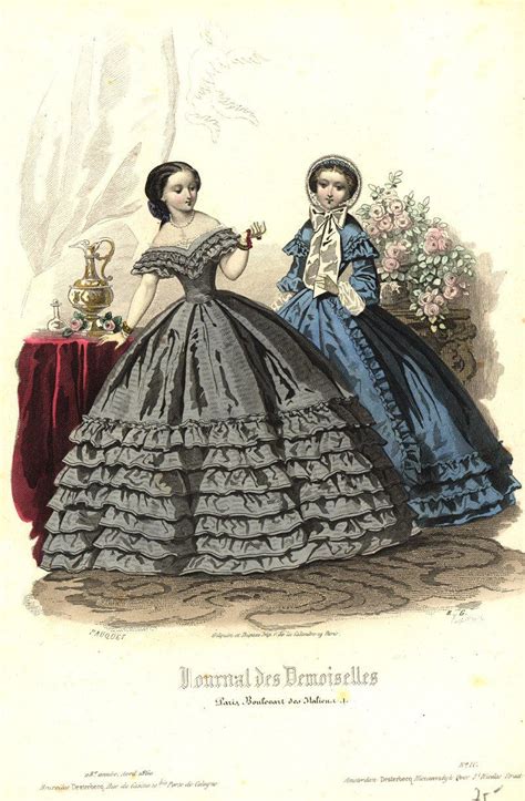 Victorian clothing at vintage textile: April, 1860 - Journal des Demoiselles | Fashion ...