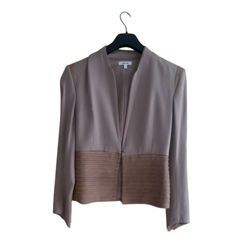 Pre Owned Helmut Lang Leather Blazer In Pink Modesens