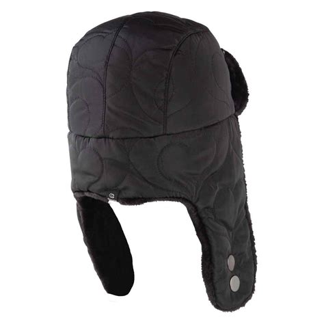 Chaos Womens Reversible Quilted Trapper Hat Black Black One Size