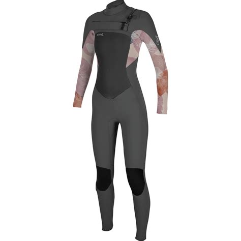 2022 Oneill Womens Epic 32mm Chest Zip Wetsuit 5355 Graphite