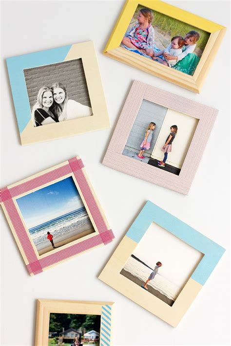 Diy Washi Tape Wood Frames Alice And Lois Diy Photo Frame Cardboard