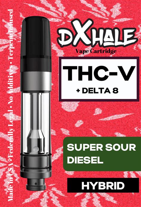 Order Dxhale Thcv Delta 8 Super Sour Diesel Vape Cartridge 1 Ml