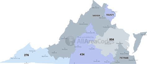703 Area Code Map