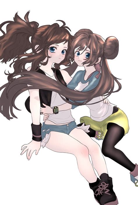 Rosa And Hilda Pokemon And More Drawn By Minapo Danbooru
