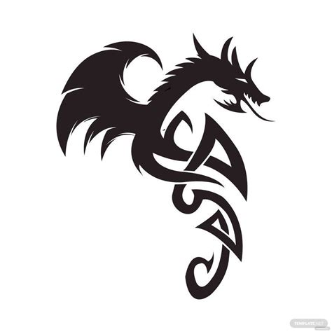 Celtic Dragon Vector In Illustrator Svg  Png Eps Download