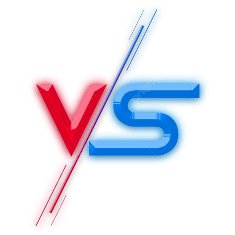 Red Vs Blue White Transparent Vs Red And Blue Premium Png Vs Red And