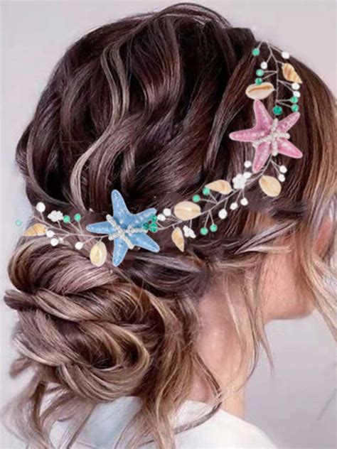 Yean Starfish Wedding Headband Mermaid Bridal Accessories