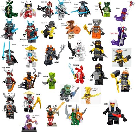 Ninjago Mini Figures Kai Jay Sensei Wu Kinder Building Blocks Etsy