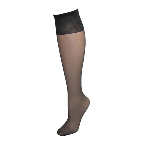 plus size sheer knee highs pack of 6 knee high stockings for women