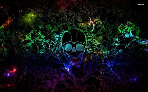 Neon Skull Wallpapers Wallpaper Cave