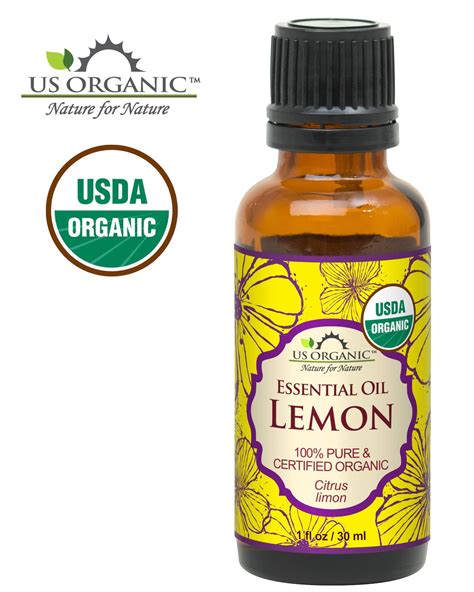 100 Pure Certified USDA Organic Lemon Essential Oil Walmart Com