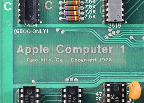 Legendary Apple 1 Computer In Written And Pictorial Form