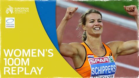 Dafne Schippers Sprints To 100m Glory Final Replay Zurich 2014 YouTube