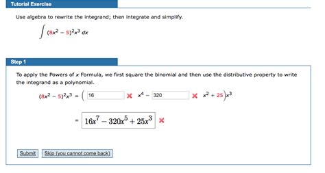 But the equations are not always listed in this format. Solved: Tutorial Exercise Use Algebra To Rewrite The Integ... | Chegg.com