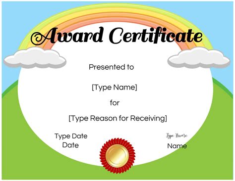 Certificate Of Achievement Template For Kids Sample Professional