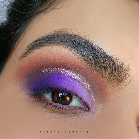 Purple Ombre Glitter Cut Crease Tutorial The Veiled Artist
