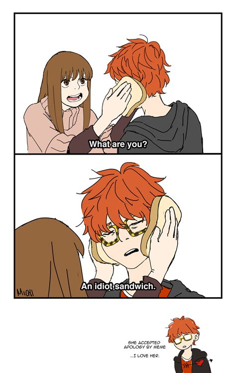 He Wanted To Know How To Make It Up To Her Theyre Both Fans Of Chef Ramg Mystic Messenger