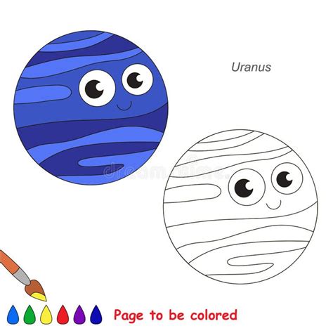 Uranus Planet Coloring Stock Illustrations 114 Uranus Planet Coloring