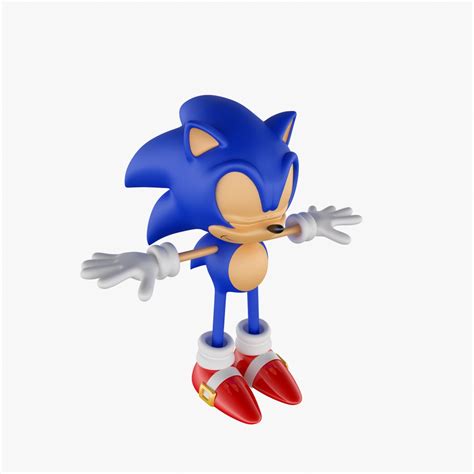 Cgi Classic Sonic 3d Model 99 Max Fbx Obj Free3d