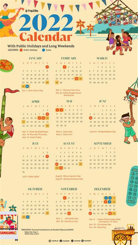 Holidays Calendar Philippines In 2022 Tripzilla Philippines