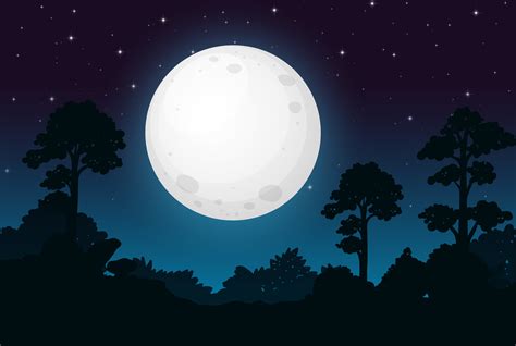Full Moon Vector Full Moon Vector Art Icons And Graphics For Free