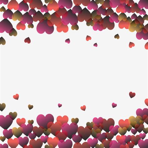Transparent Heart Vector Design Images Colorful Hearts Frame With