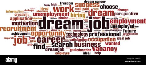 Dream Job Cloud Concept Collage Made Of Words About Dream Job Vector