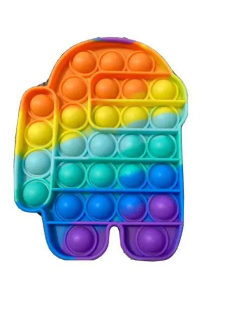 Popular Among Us Rainbow Pop It Fidget Toy 400 Picclick