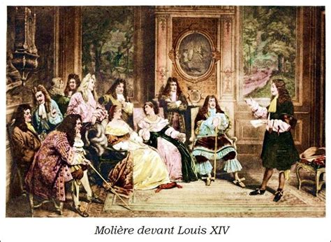 Molière Devant Louis Xiv Molière Louis Xiv Fables De La Fontaine