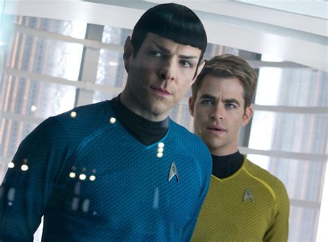 Zachary Quinto And Chris Pine From Star Trek Into Darkness Flick Pics E News