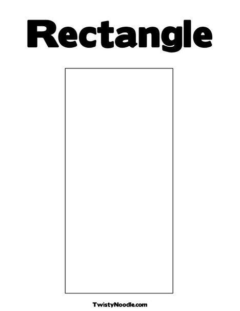 Rectangle Coloring Page Alphabet Worksheets Free Shapes Preschool