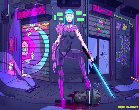 More Cyberpunk And Pixel Art Cyberpunk Pixel Art Animation Artwork