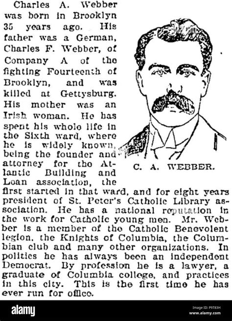 297 Charles Albert Weber Sr 1860 1937 Biography In The Brooklyn