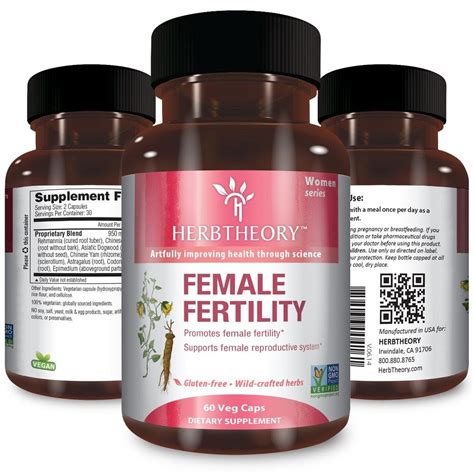 herbtheory female fertility supplement for women to assist with the reproductive system 950mg 60
