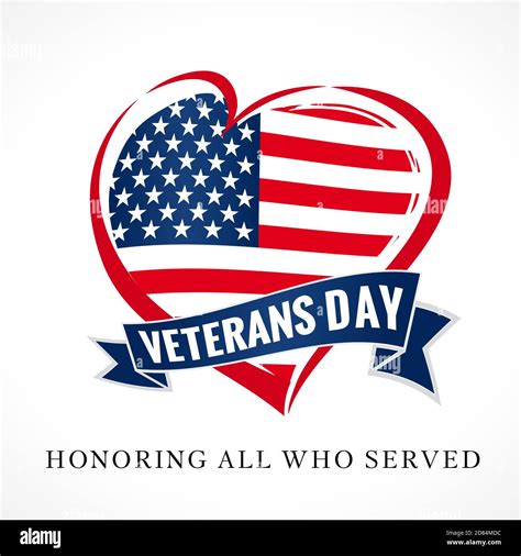 Happy Veterans Day Usa Creative Banner Isolated Abstract Graphic