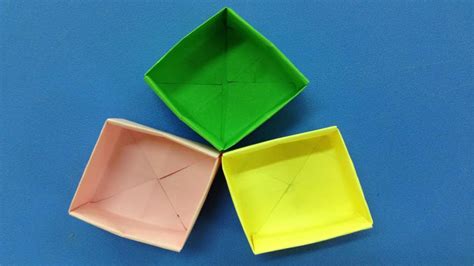 How To Make A Paper Box Easy Origami Box For Beginners Making Diy