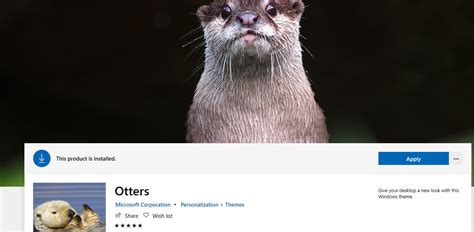 Microsoft Releases Otters Theme For Windows 10