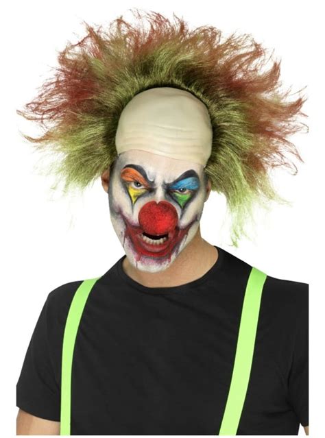 Mens Bloodstained Clown Wig With Bald Spot Funidelia