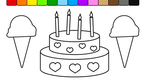 Make your world more colorful with printable coloring pages from crayola. Learn Colors for Kids and Color this Ice cream and Cake ...