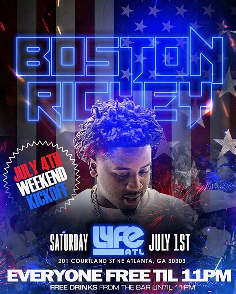 Boston Richey Live At Lyfe Lyfe Atl Atlanta July 1 To July 2