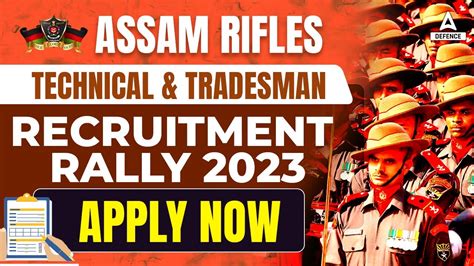 Assam Rifles Technical Tradesman Recruitment Rally Apply Now
