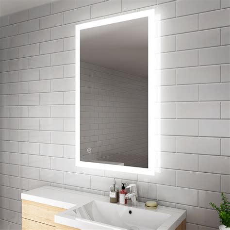 1000x600mm Illuminated Led Bathroom Mirror Ip44 Demister Touch Anti Fog Ebay