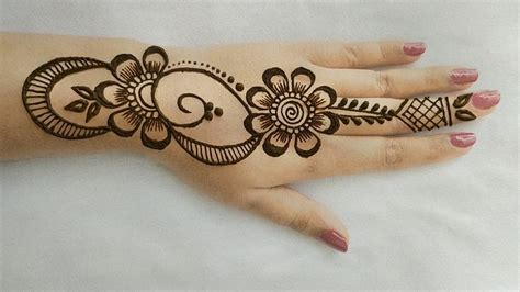 Flower Stylish Back Hand Mehndi Designs Simpleeasy Beautiful Style