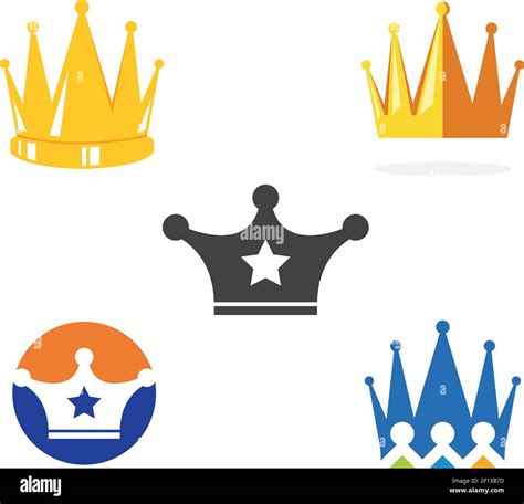 Royal Crown Logo Icono Ilustración Vector Diseño Imagen Vector De Stock