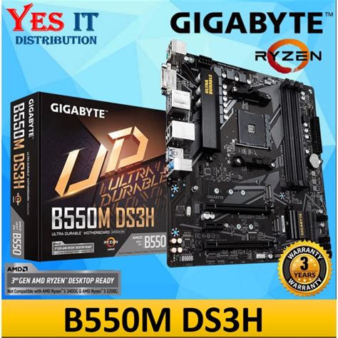 Gigabyte B550m Ds3h Ultra Durable Amd B550 Chipset Am4 Motherboard