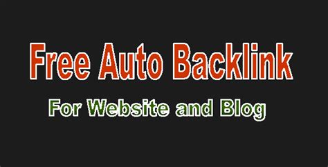 Backlink generator to build multiple free backlinks for any of your entered url. Free Auto Backlink Exchange Generator More Important For ...