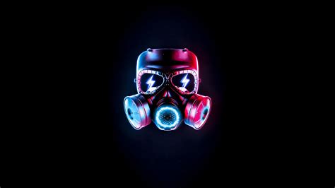 Neon Gas Mask Wallpaper 53391 Baltana