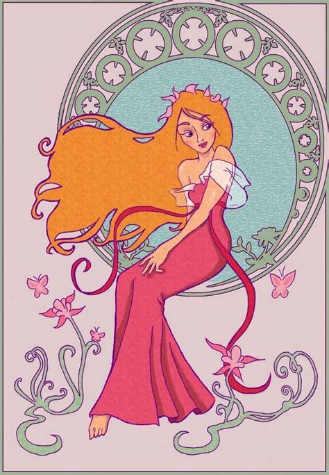 Disney Princess Giselle Enchanted Art Nouveau Disney Fan Art Art